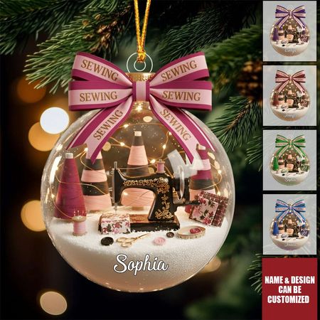 Nähliebhaber - Personalisiertes Weihnachtsornament aus Acryl